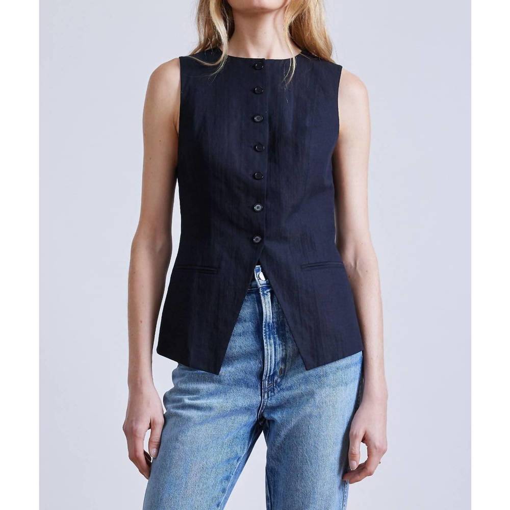 Apiece Apart Black Sleeveless Vest